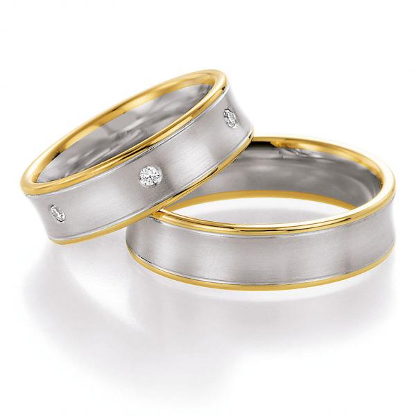 Trauringe Weiss-Gelbgold von Ruesch 72/10017-060