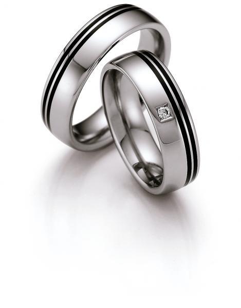 Partnerringe Edelstahl Gold/Keramik von Ruesch 88/S/144B.