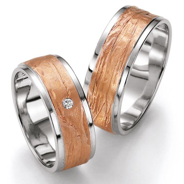 Trauringe Weiss-Rotgold von Bayer 90003-075