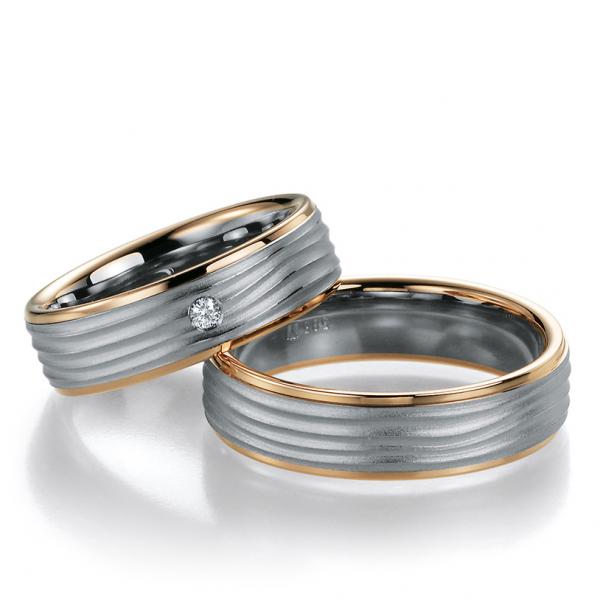 Trauringe Weiss-Rotgold von Bayer 90006-060