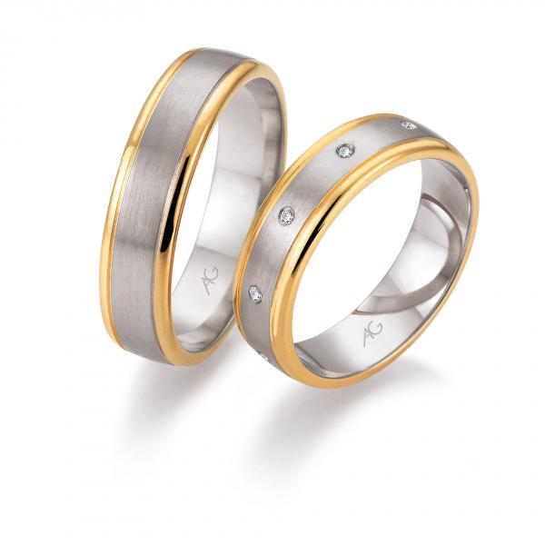 Trauringe Weiss-Rosegold von Gerstner 4/28656/5.5
