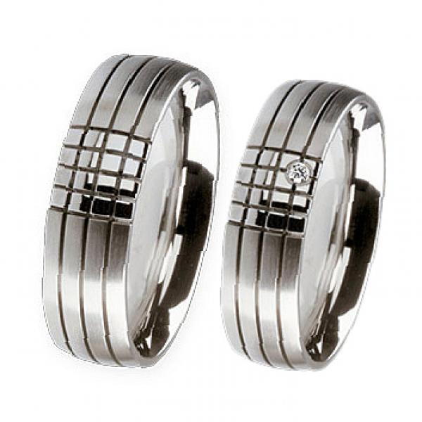 Partnerringe Edelstahl von Ernstes Design R146.6 +R145.6