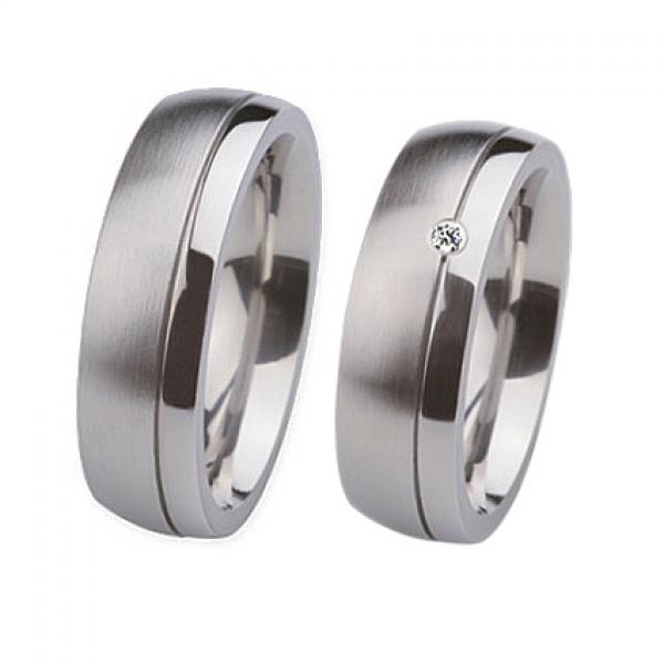 Partnerringe Edelstahl von Ernstes Design R228.7 +R227.7