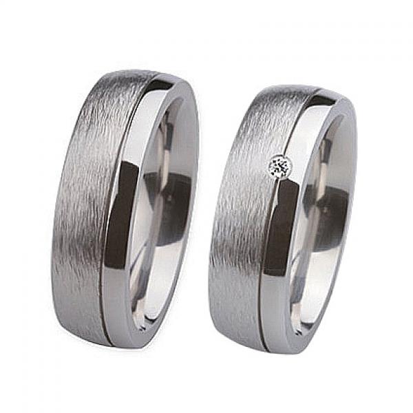 Partnerringe Edelstahl von Ernstes Design R234.7 +R233.7