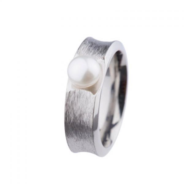 Ring R3717 Stahl Button-Perle R371.7 von Ernstes Design