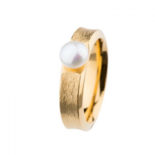 Ring R3725 vergoldet Button-Perle R372.5 von Ernstes Design