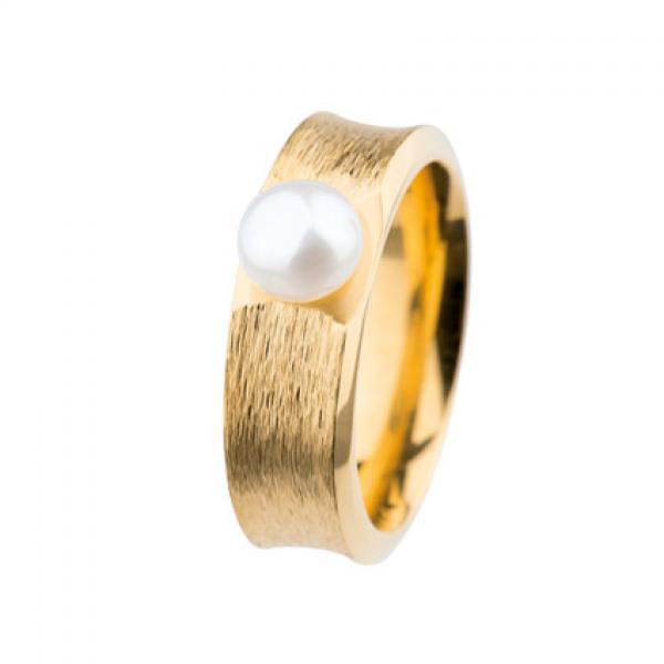 Ring R3727 vergoldet Button-Perle R372.7 von Ernstes Design