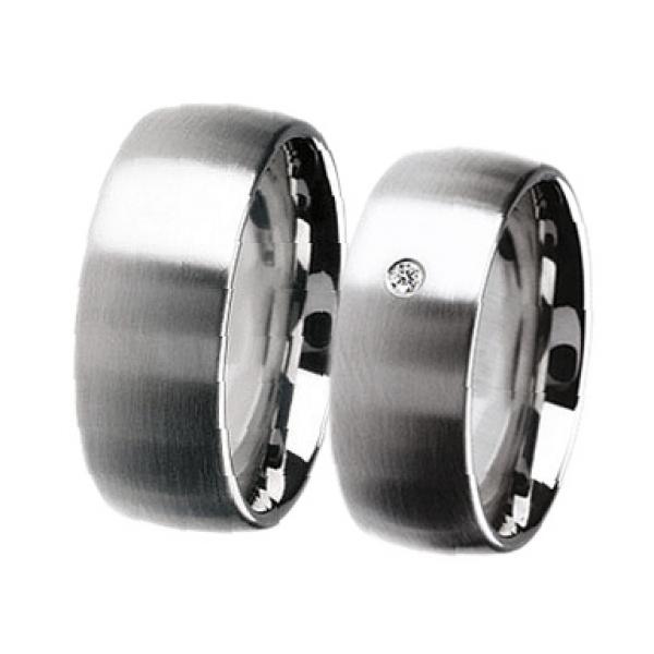 Partnerringe Edelstahl von Ernstes Design R65.8 +R64.8