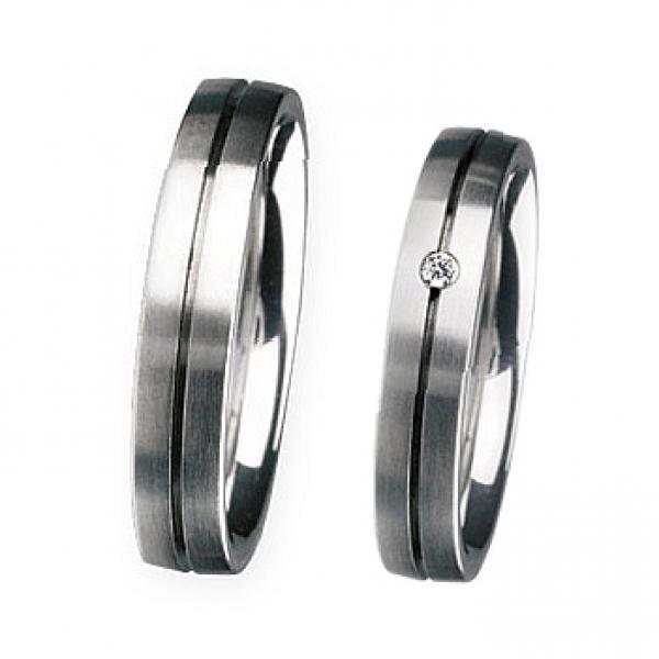 Partnerringe Edelstahl von Ernstes Design R67.4 +R66.4