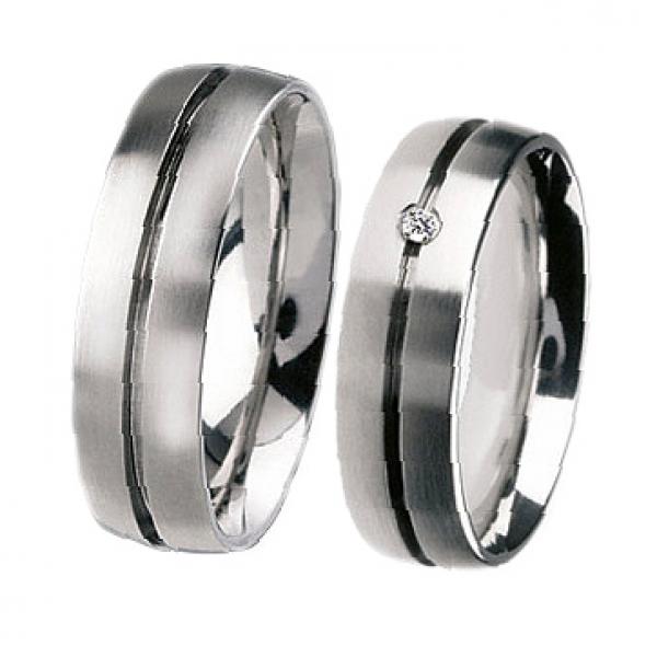 Partnerringe Edelstahl von Ernstes Design R67.6 +R66.6