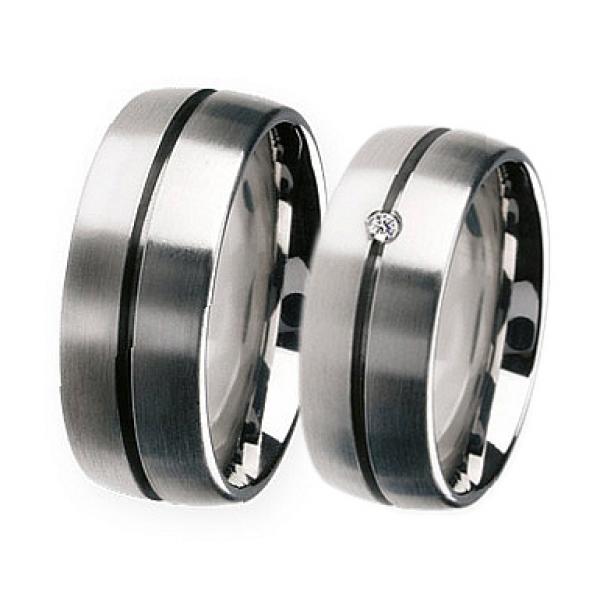 Partnerringe Edelstahl von Ernstes Design R67.8 +R66.8