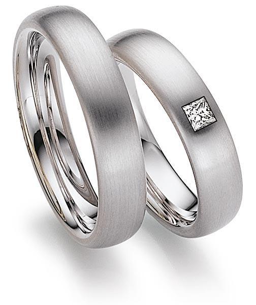 Trauringe Weissgold von Gerstner 4/27247/5 + 27247/5