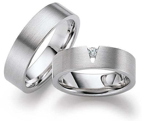 Trauringe Weissgold von Gerstner 4/27431/6 + 27431/6