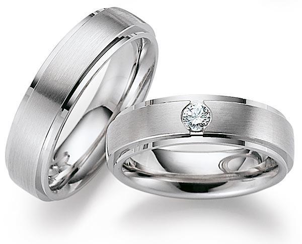 Trauringe Weissgold von Gerstner 4/27077/6 + 27077/6