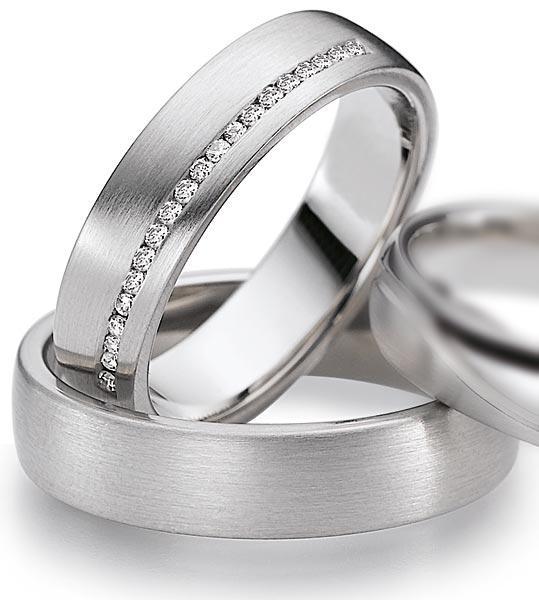 Trauringe Weissgold von Gerstner 4/27030/5 + 27030/5