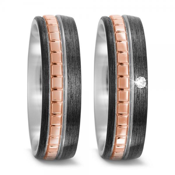 Trauringe Carbon von Titan Factory 52506/001/003/7253