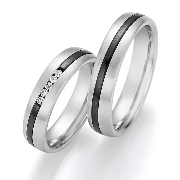 Exclusive Trauringe von Ruesch 14/10110-050 + 14/10120-050