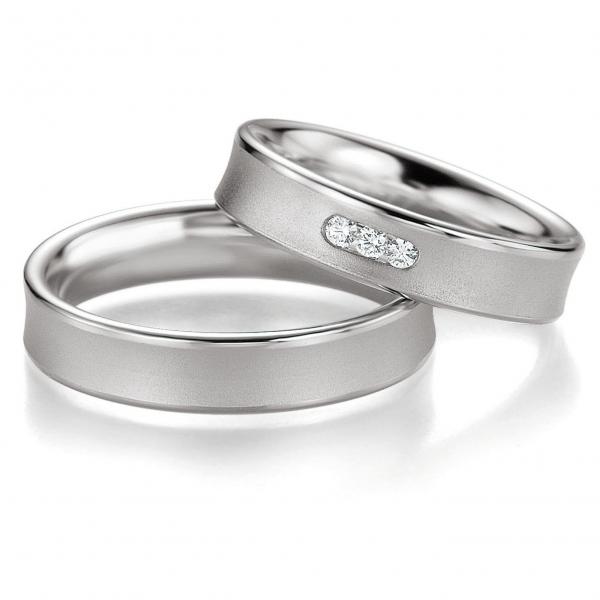 Trauringe Palladium von Breuning DR 026010 / HR 026020