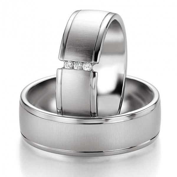 Trauringe Palladium von Breuning DR 026030 / HR 026040