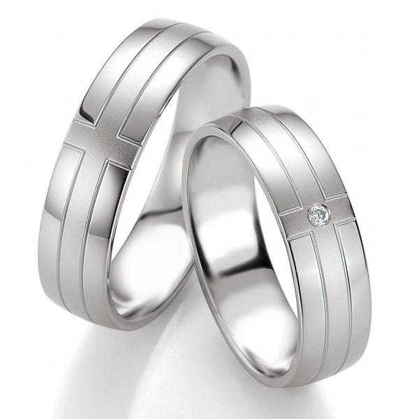 Trauringe Palladium von Breuning DR 026190 / HR 026200
