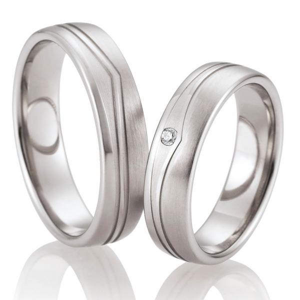 Trauringe Palladium von Breuning DR 026650 / HR 026660