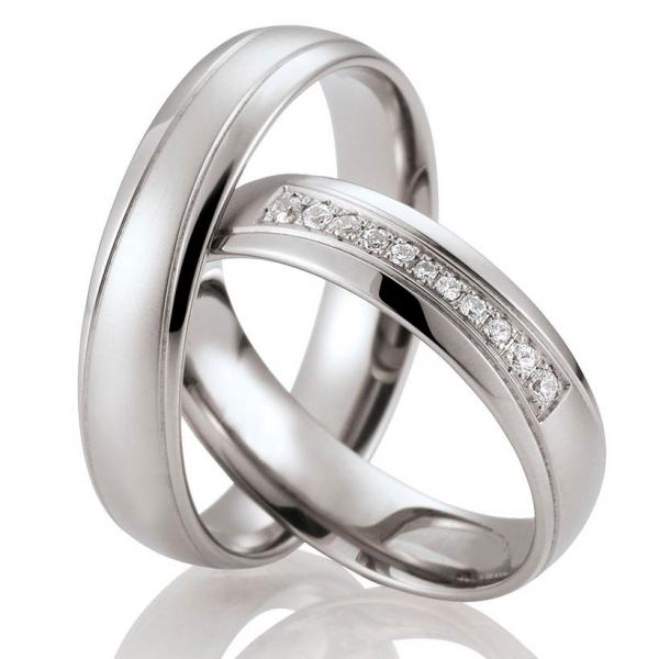 Trauringe Palladium von Breuning DR 026670 / HR 026680