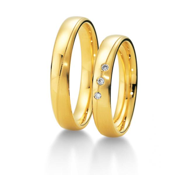 Trauringe Gelbgold von Breuning 48/04015 + 48/04016