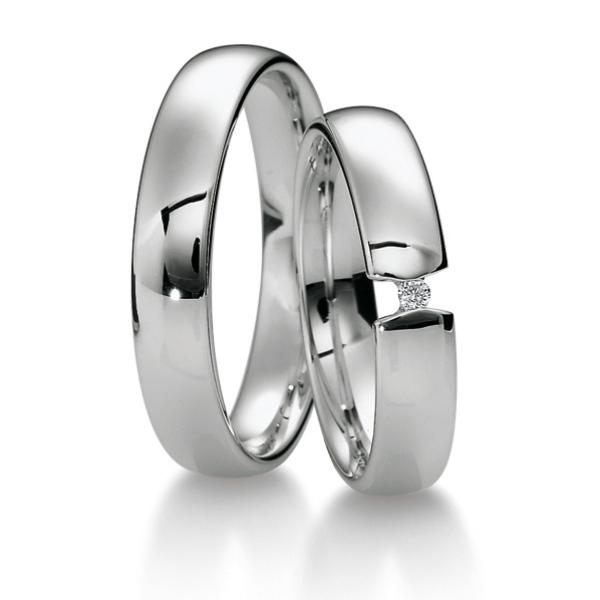 Trauringe Weissgold von Breuning 48/04037 + 48/04038