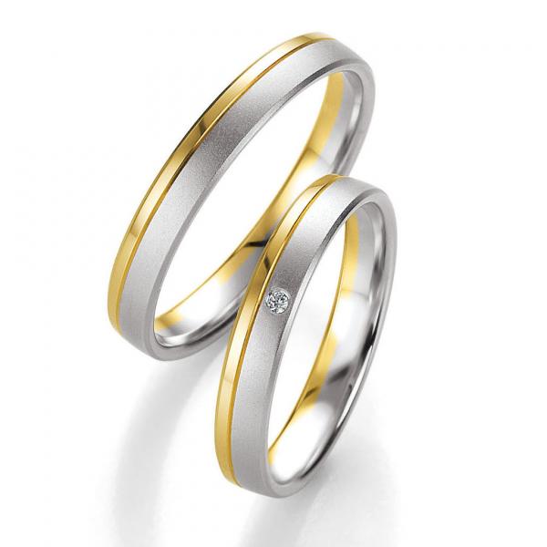 Trauringe Palladium von Breuning 48/05635 + 48/05636