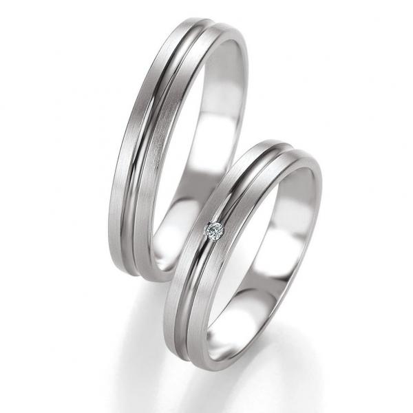 Trauringe Weissgold von Breuning 48/05661 + 48/05662