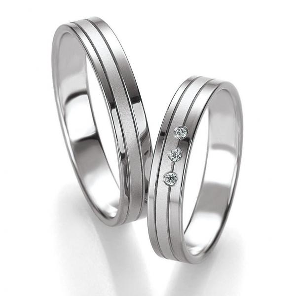 Trauringe Weissgold von Breuning 48/05667 + 48/05668