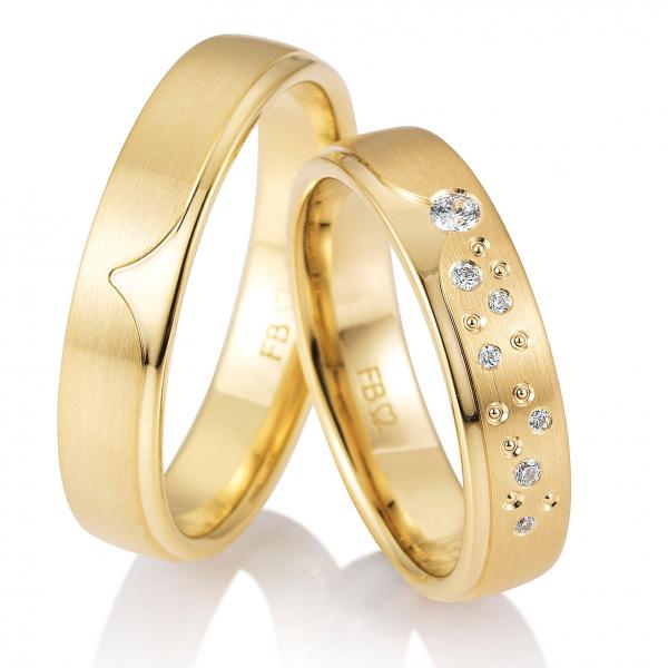 Trauringe Gelbgold von Breuning DR 058890 / HR 058900