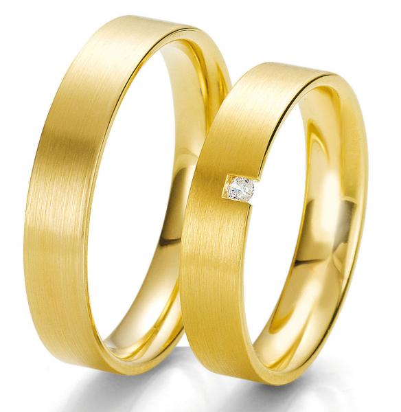 Trauringe Gelbgold von Breuning DR 062130 / HR 062140