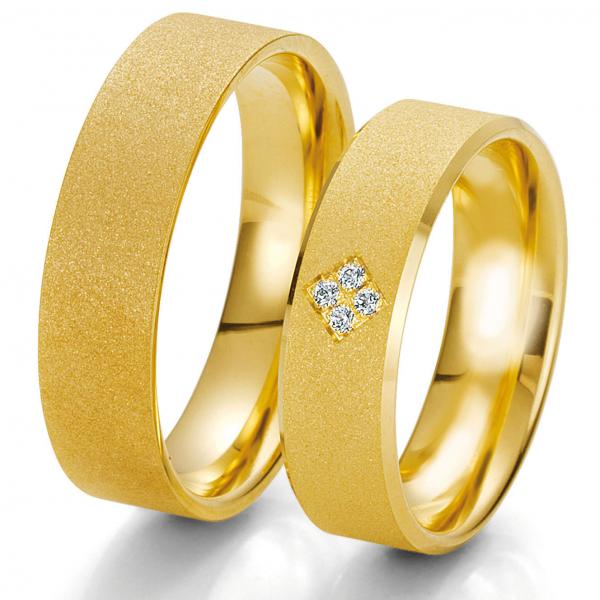 Trauringe Gelbgold von Breuning DR 062170 / HR 062180