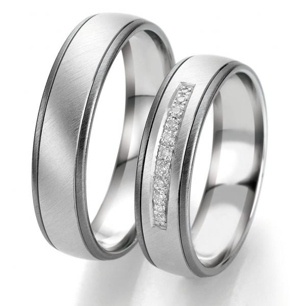 Trauringe Weissgold von Breuning DR 063110 / HR 063120