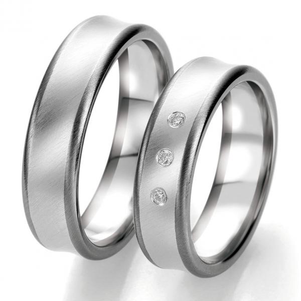Trauringe Weissgold von Breuning DR 063150 / HR 063160