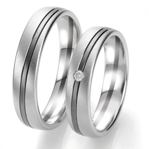 Trauringe Weissgold von Breuning DR 063210 / HR 063220