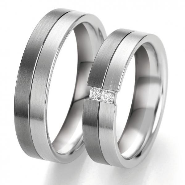 Trauringe Weissgold von Breuning DR 063230 / HR 063240
