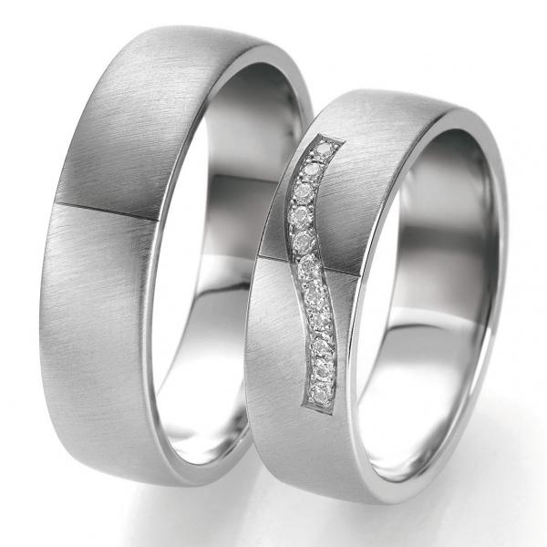 Trauringe Weissgold von Breuning DR 063270 / HR 063280