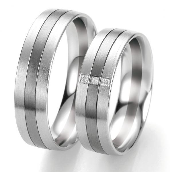 Trauringe Weissgold von Breuning DR 063290 / HR 063300