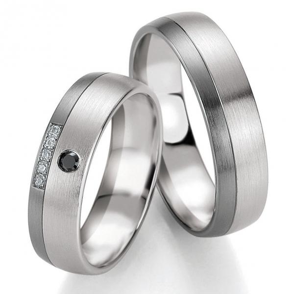 Trauringe Weissgold von Breuning DR 064170 / HR 064180