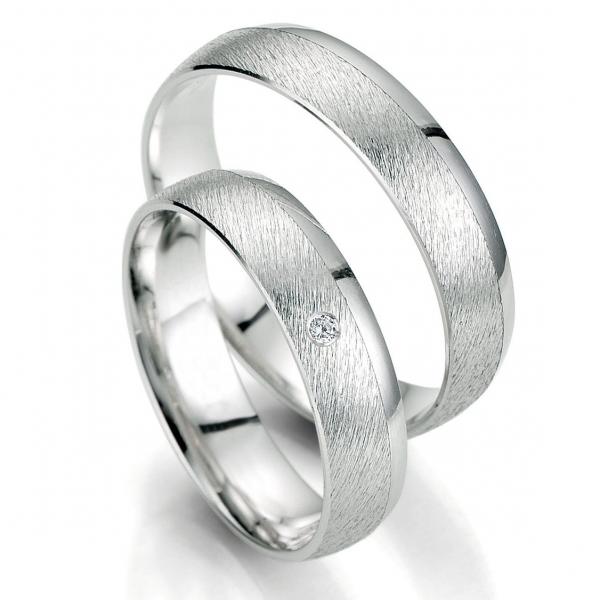 Trauringe Weissgold von Breuning DR 070290 / HR 070300