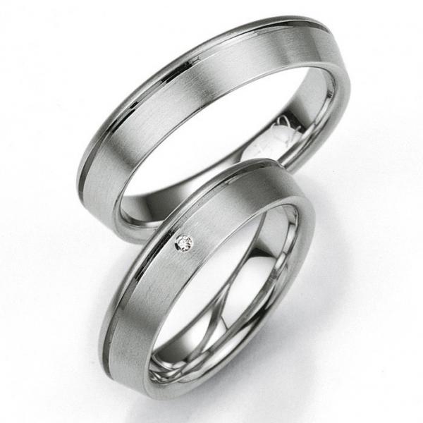 Partnerringe Silber von Breuning DR 080050 / HR 080060