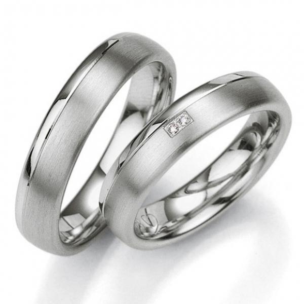 Partnerringe Silber von Breuning DR 080210 / HR 080220