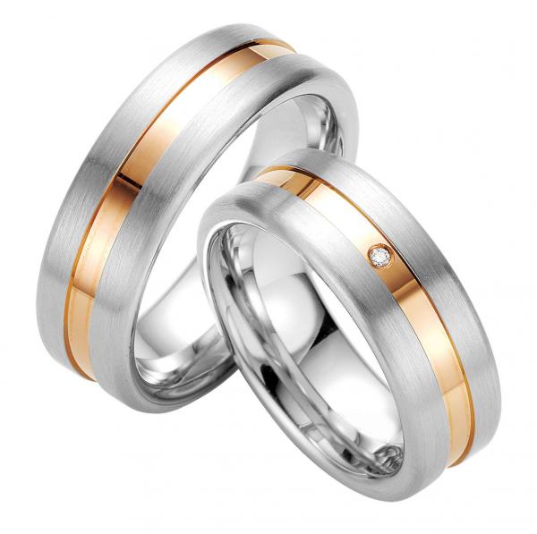 Partnerringe Silber von Breuning DR 080270 / HR 080280