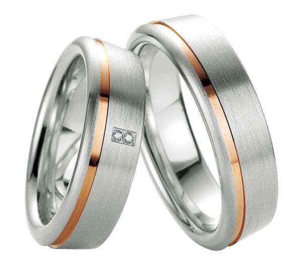 Partnerringe Silber von Breuning DR 080290 / HR 080300