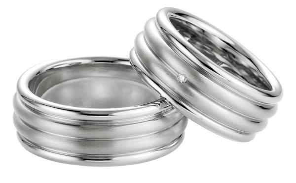 Partnerringe Silber von Breuning DR 080370 / HR 080380