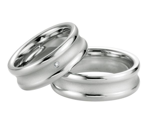 Partnerringe Silber von Breuning DR 080410 / HR 080420