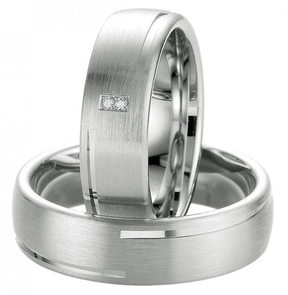 Partnerringe Silber von Breuning DR 080430 / HR 080440
