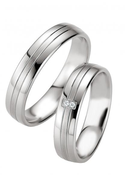 Partnerringe Silber von Breuning DR 080690 / HR 080700